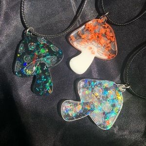 Custom Color Choice Mushroom Necklaces